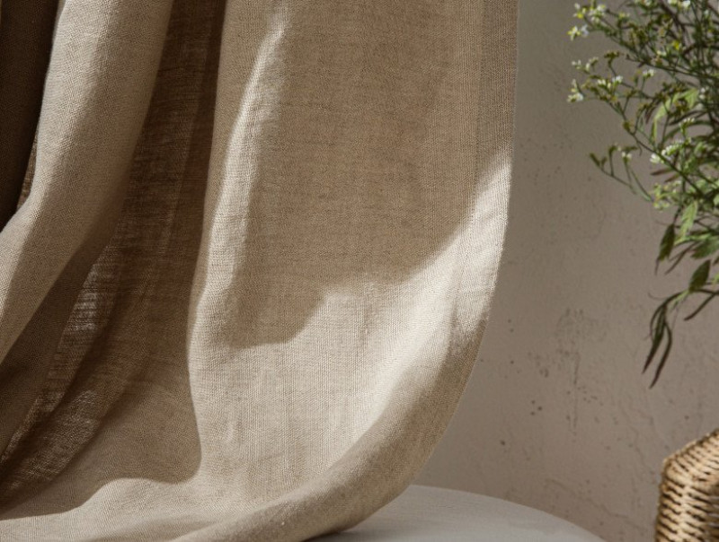 Ficelle Washed Linen Curtain by Maison EMBRIN