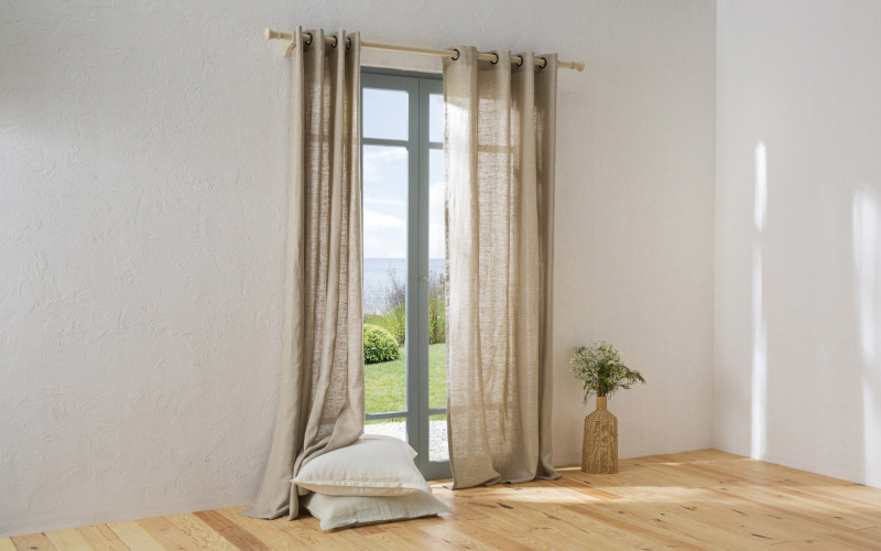 Ficelle Washed Linen Curtain by Maison EMBRIN