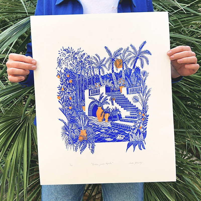 Escalier, jardin Majorelle